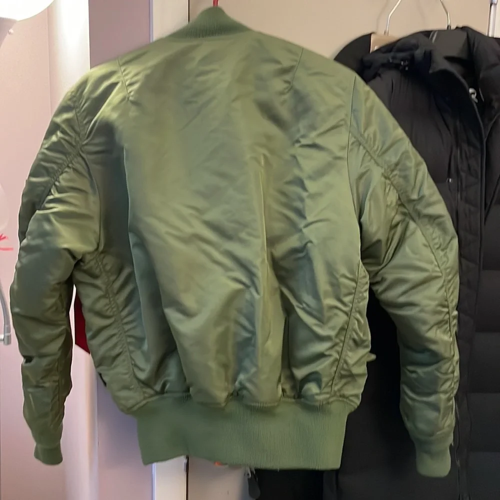 ALPHA INDUSTRIES MA-1 REVERSIBLE BOMBER JACKET 🔥 - Picture 7 of 16